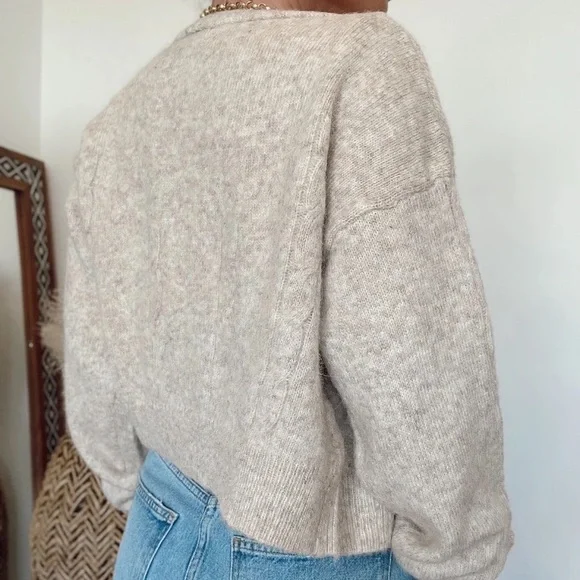 Floral Knit Cardigan Set Beige - New - Picture 7 of 9